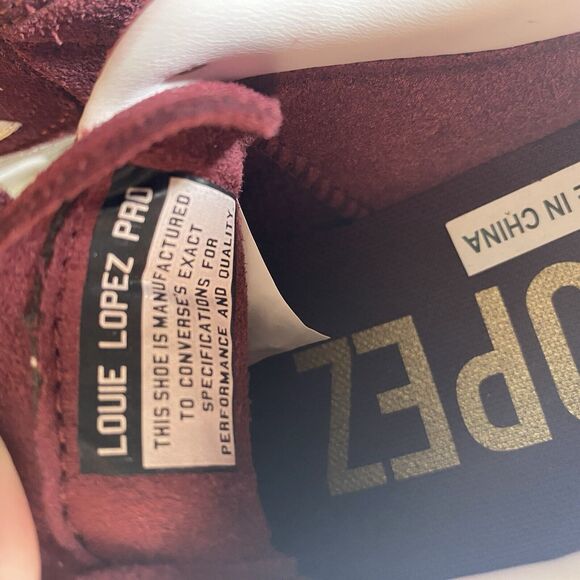 CONVERSE Louie Lopez Pro Sneakers Low Suede Skate Mens 5 Womens 6.5 Bordeaux - Picture 5 of 8